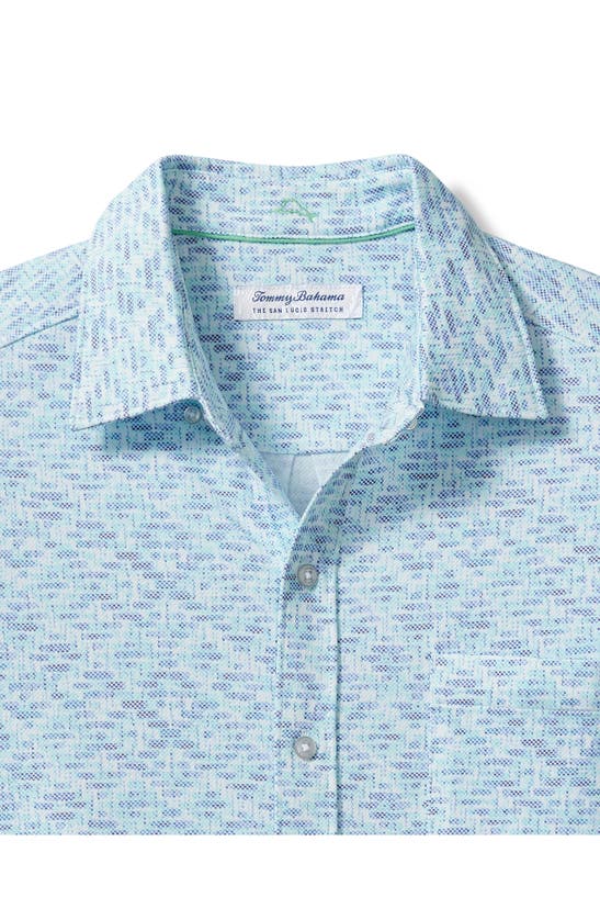 Shop Tommy Bahama San Lucio Islandzone® Short Sleeve Knit Button-up Shirt In Blue Canal