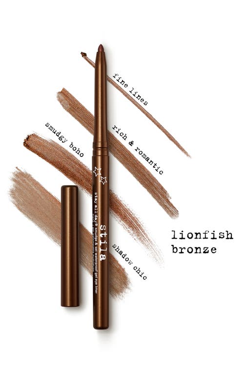 Shop Stila Stay All Day® Smuge & Set Waterproof Gel Eyeliner In Lionfish Bronze