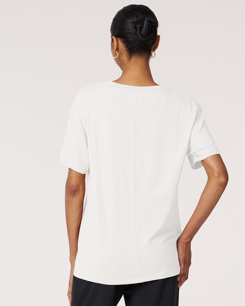 Shop Rebody Active Rebody Essentials Oversized Short Sleeve Top In White