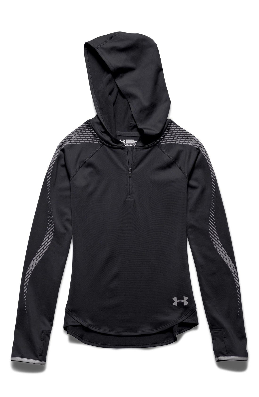 Under Armour ColdGear® Quarter Zip Hoodie (Big Girls) Nordstrom