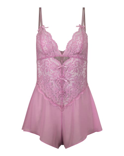 Adore Me Odessa Romper Lingerie In Medium Purple