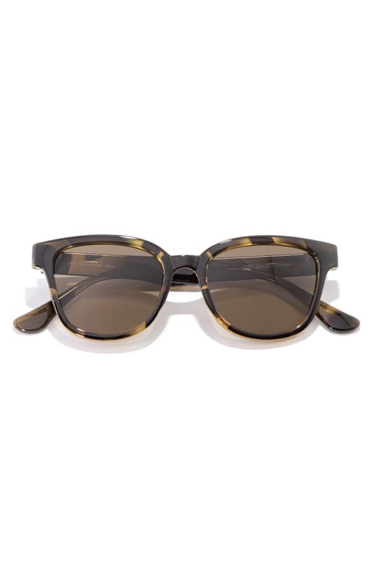 Sunski Miho 49mm Polarized Small Rectangular Sunglasses In Tortoise Amber