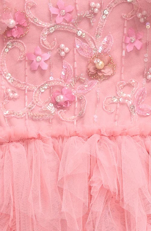 Shop Tutu Du Monde Bebe Peace Blossom Beaded Tulle Tutu Party Dress & Bloomers In Peach Blush