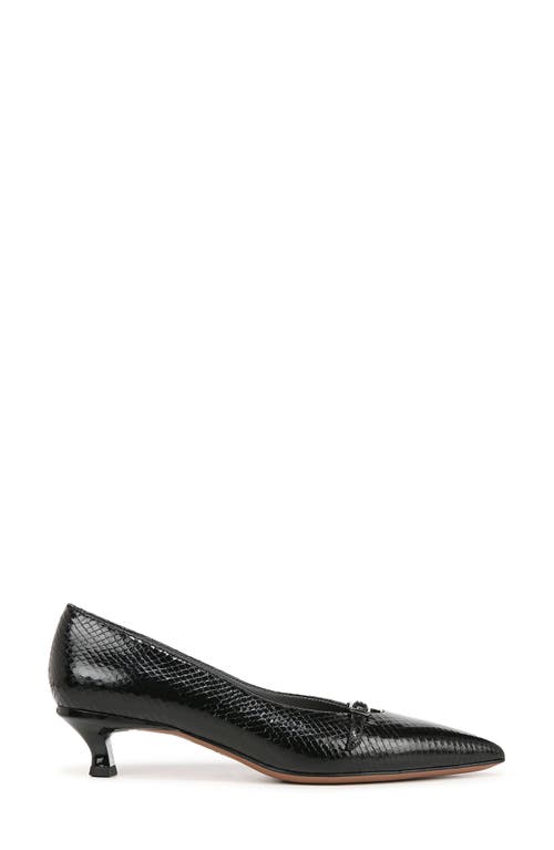 Franco Sarto Women's Malia Python Embossed Kitten Heel Pumps In Black