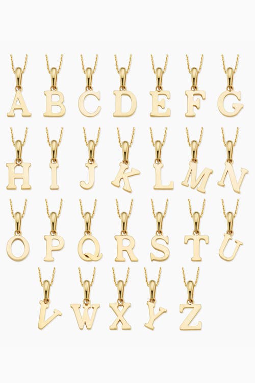 Oradina 14k Gold My Letter Initial Pendant Necklace In Letter Z