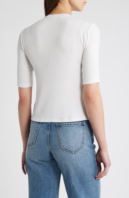 Frame Rib Crewneck T-shirt In White