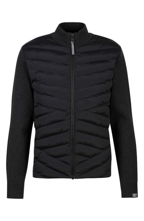 Noirmont Water Resistant Jacket with Merino Wool Trim in Black