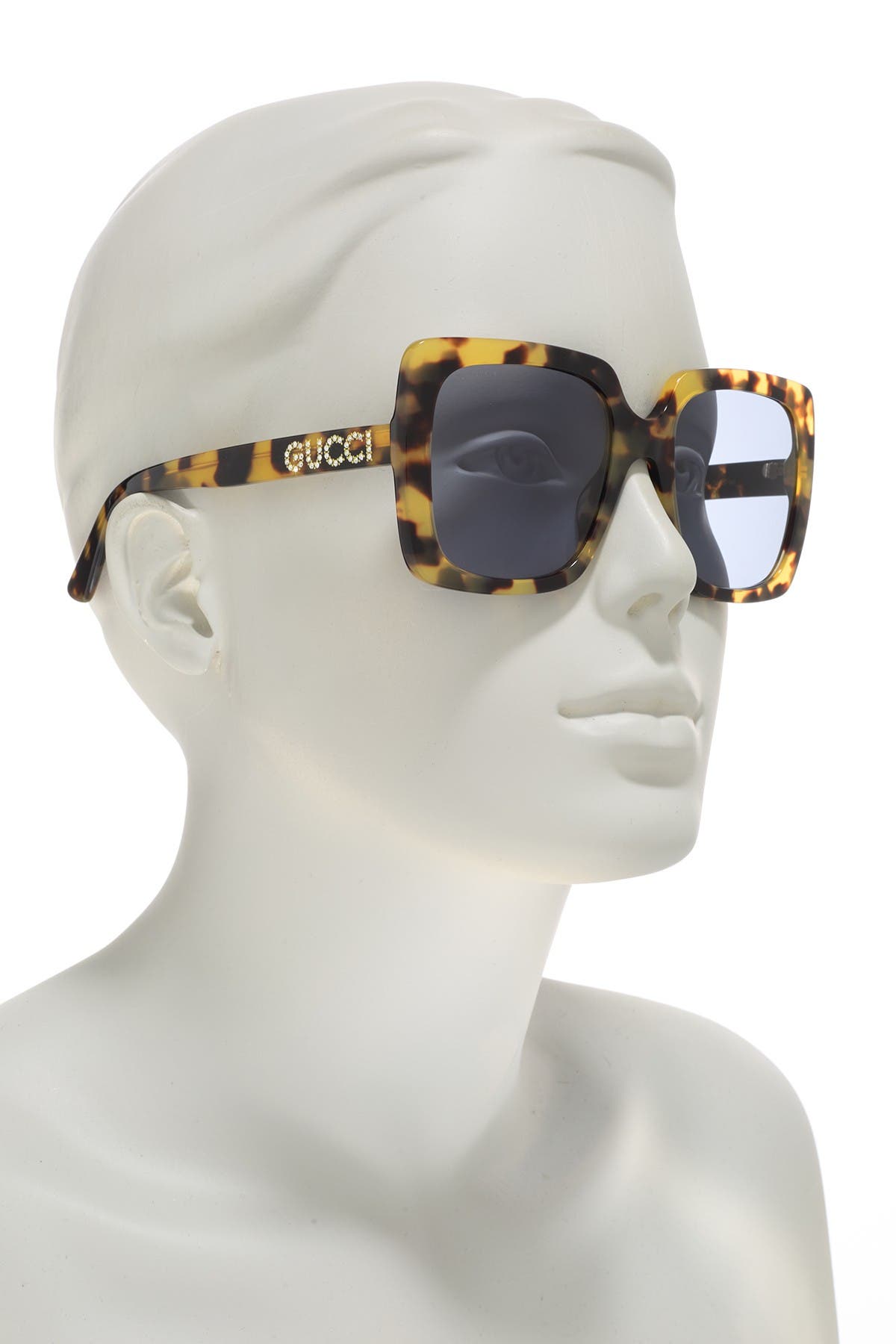 gucci oversized square sunglasses tortoise