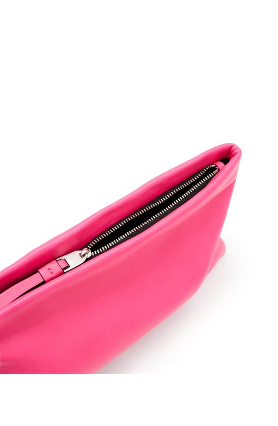 Shop Allsaints Bettina Leather Clutch In Hot Pink