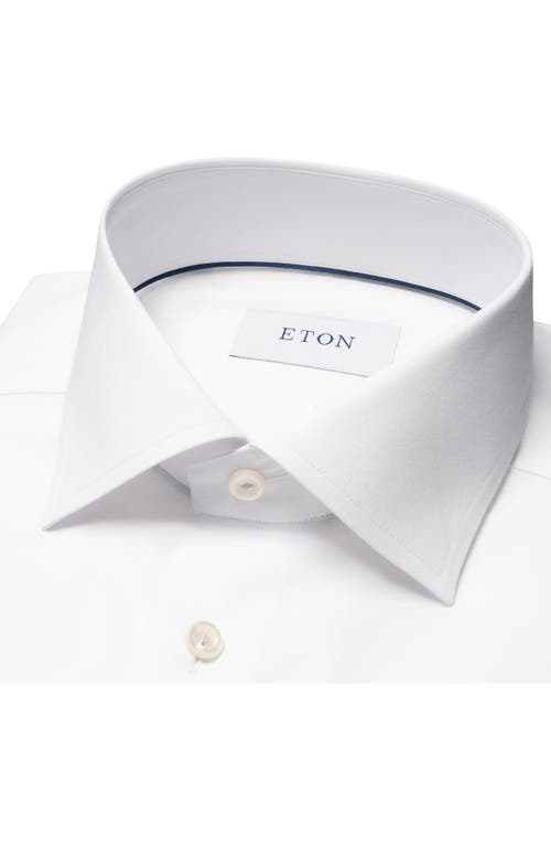 Shop Eton Slim Fit Cotton Dress Shirt In White