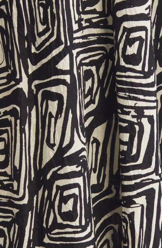 Shop Masai Copenhagen Nebili Print Shift Midi Dress In Black