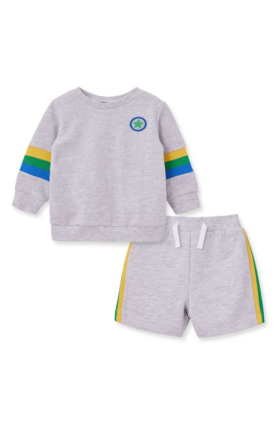 Little Me Boys' 2-pc. Athletic Top & Shorts Set - Baby In Gray