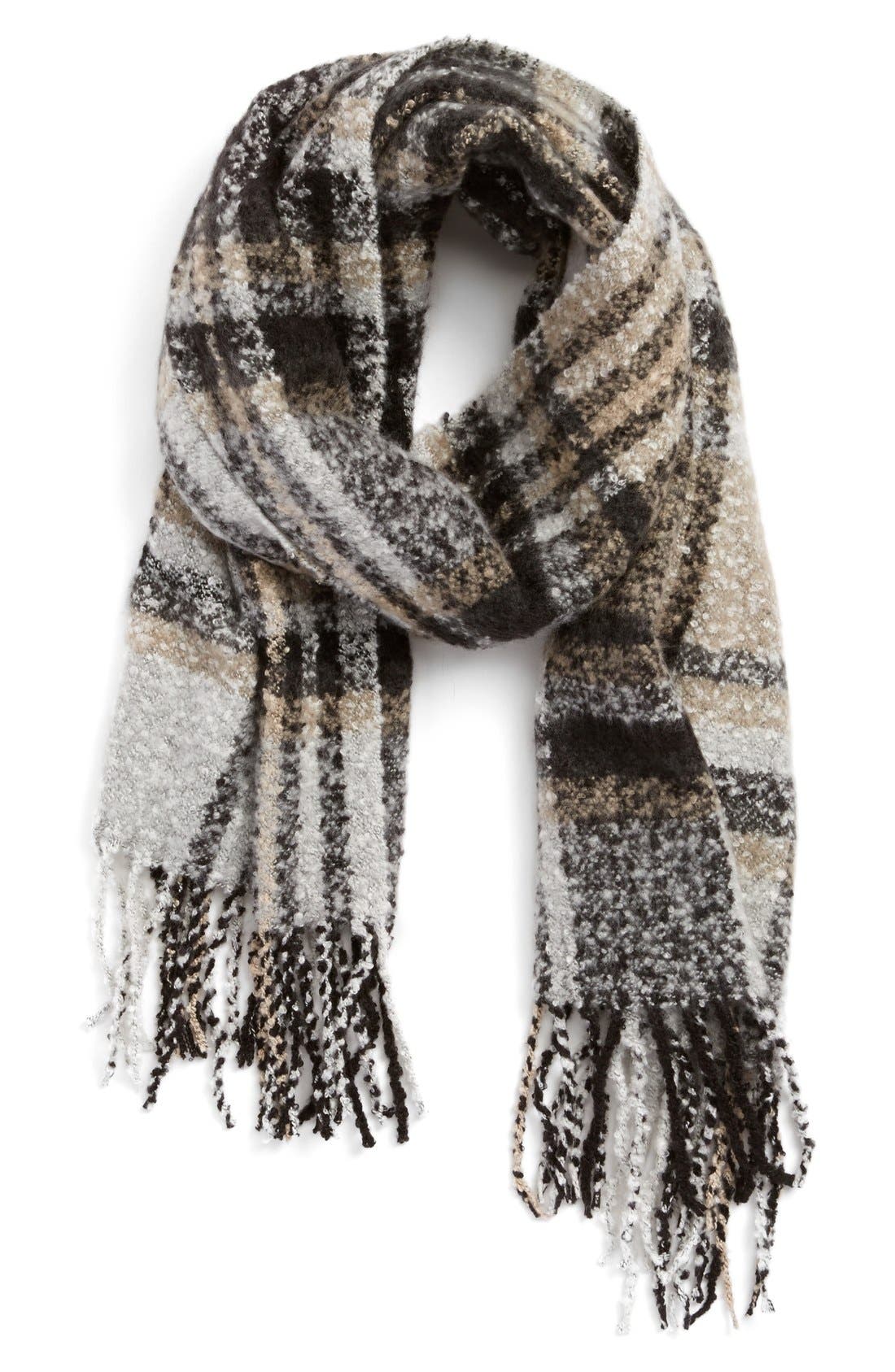 Echo 'Lofty' Plaid Woven Wrap Nordstrom