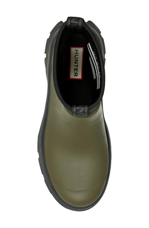Hunter Eloise Waterproof Neoprene Boot In Ryegrass/black/black