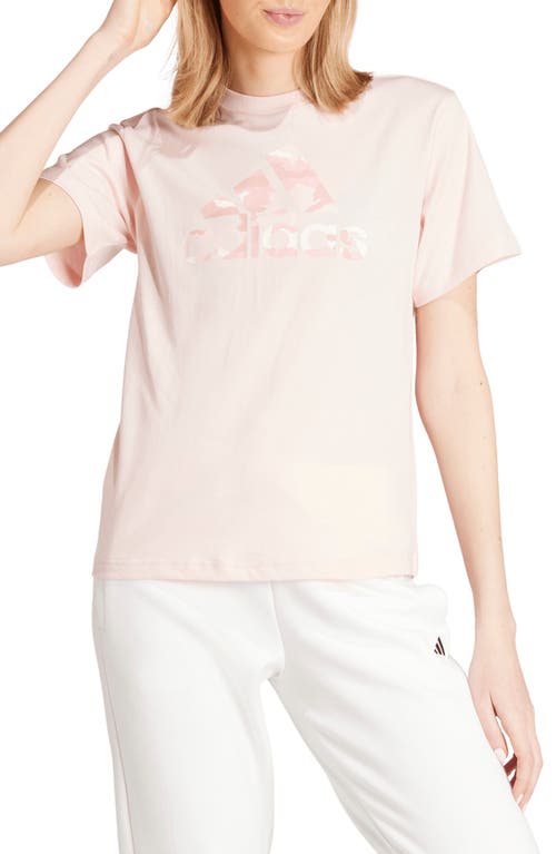 adidas Camo Logo Cotton Graphic T-Shirt in Sandy Pink at Nordstrom, Size Medium