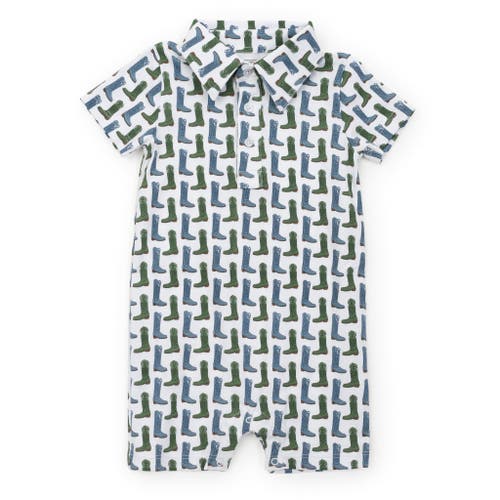 Shop Lila And Hayes Tripp Boys' Polo Shortall In Cowboy Boots