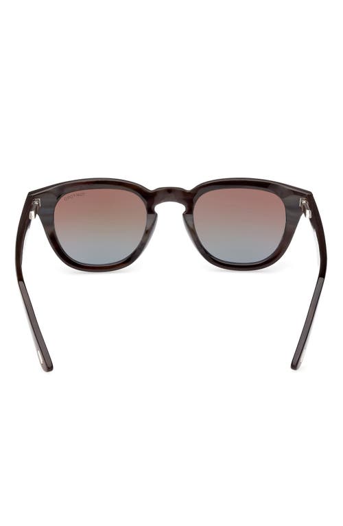 Tom Ford 48mm Gradient Polarized Square Sunglasses In Neutral