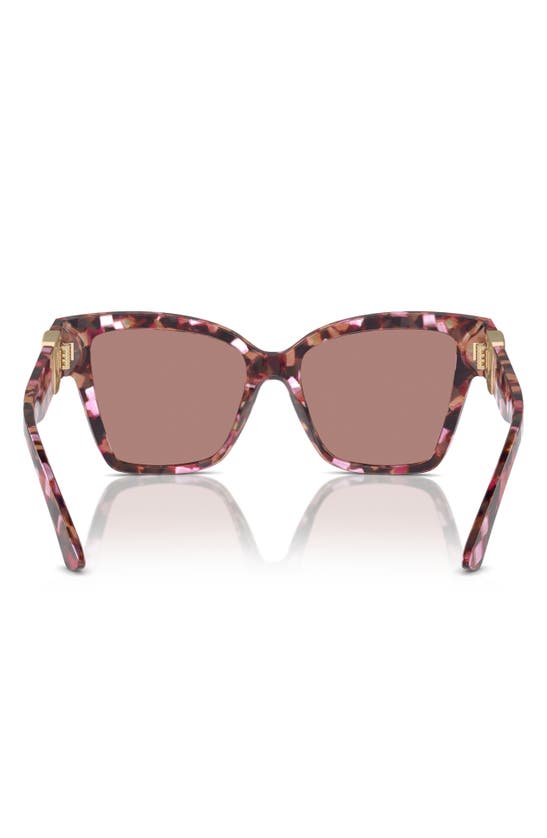 Shop Dolce & Gabbana 54mm Gradient Square Sunglasses In Lite Brown