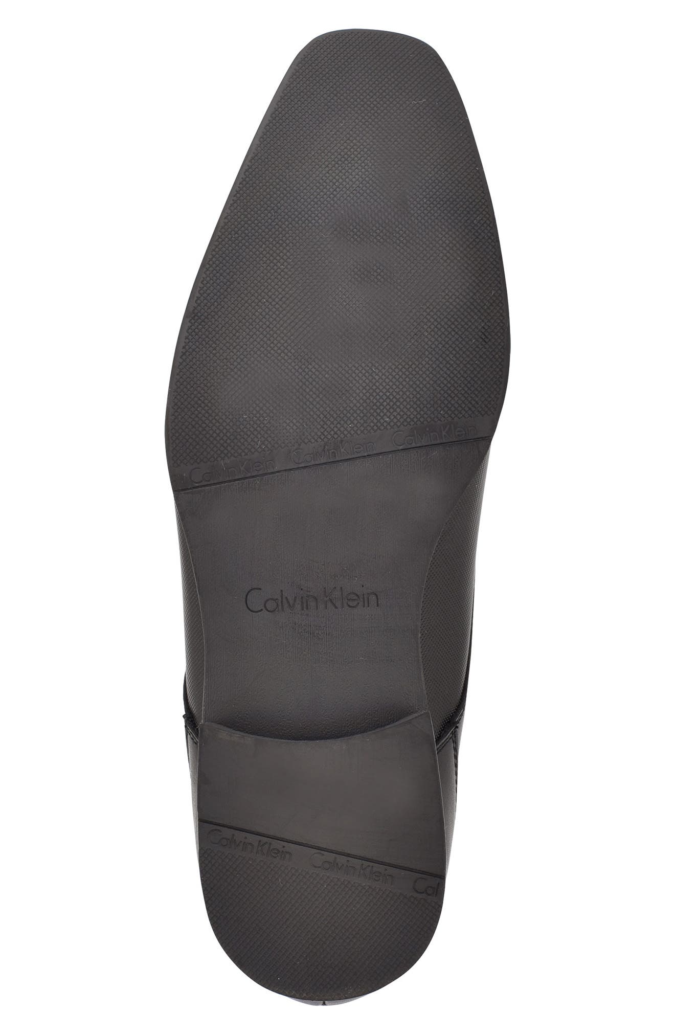 Calvin Klein Bram Leather Derby, Alternate, color, BLKLE