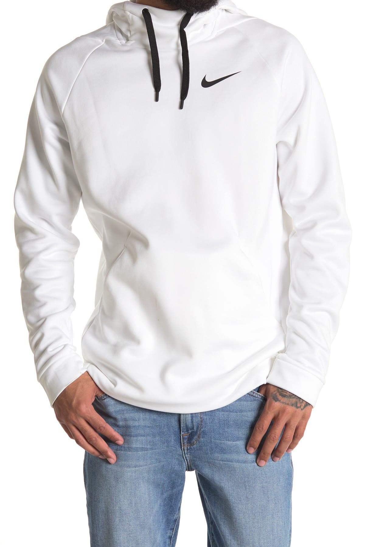 white nike therma hoodie