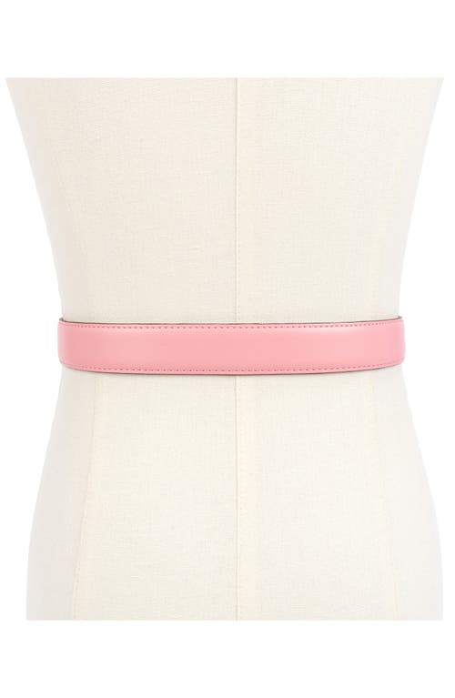 Kate Spade New York Stitched Feather Edge Belt In Strawberry Shake