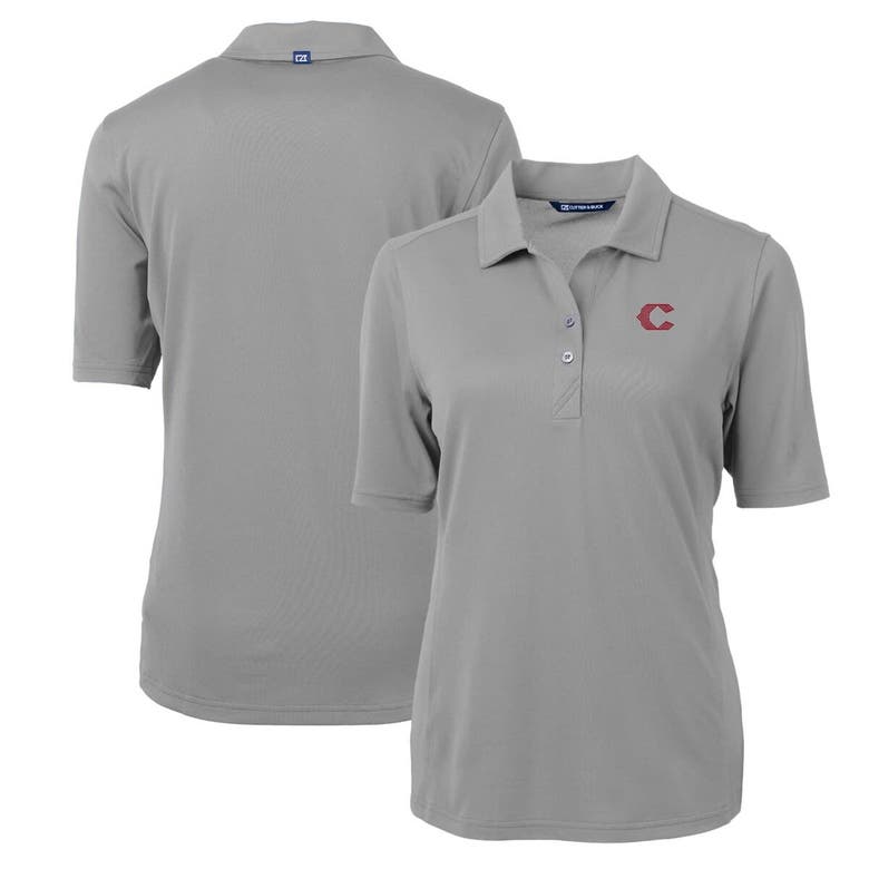 Shop Cutter & Buck Gray Cincinnati Reds City Connect Virtue Eco Pique Recycled Polo