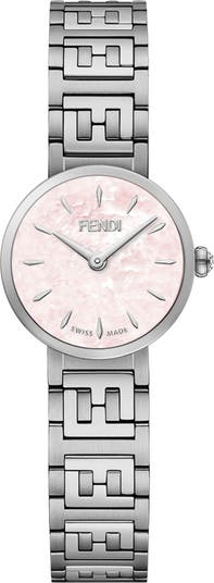 F100202102 Fendi Fendimania FF Logo Black Strap Watch