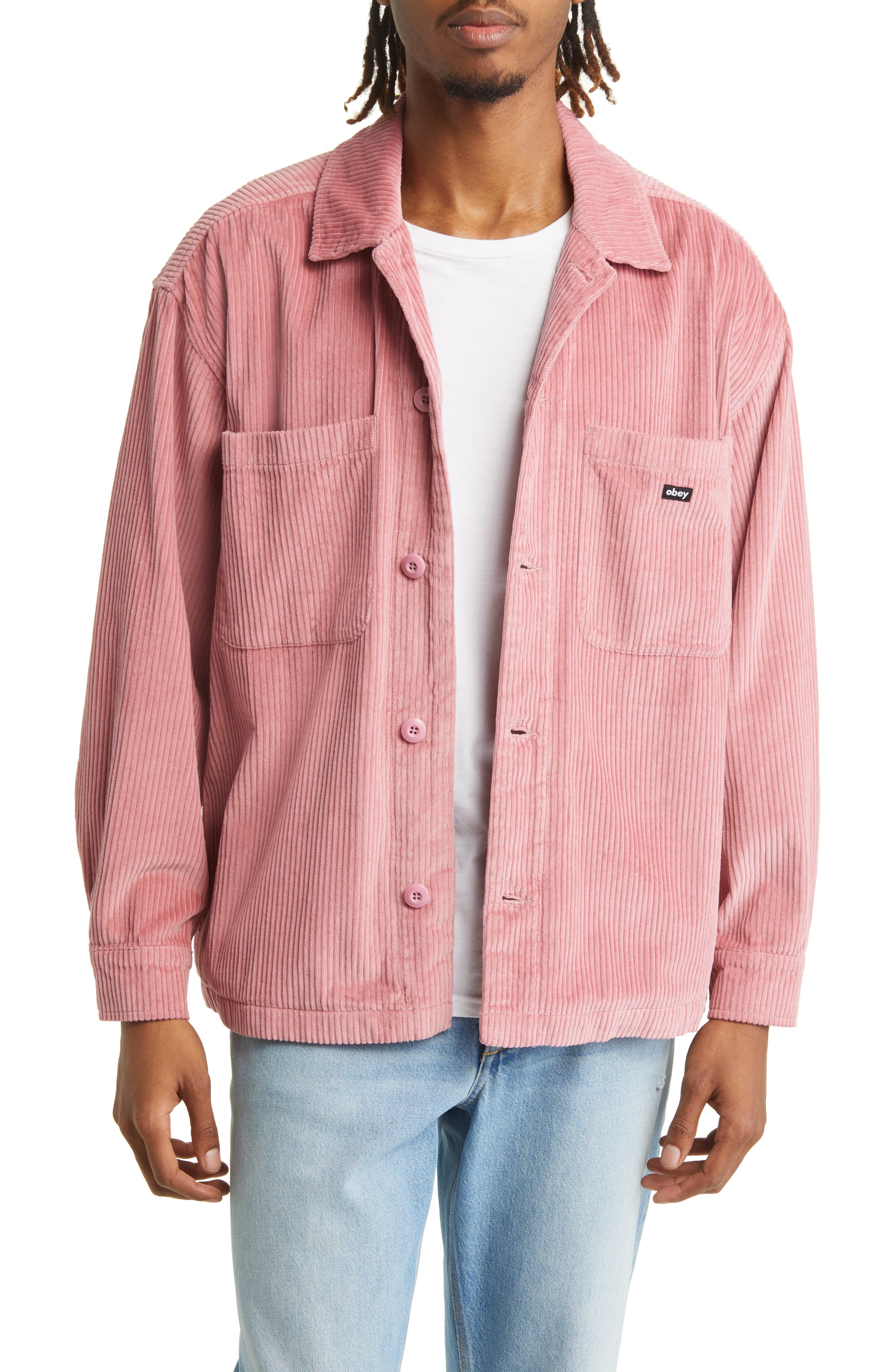 Obey Roll Call Varsity Jacket in Surf Blue