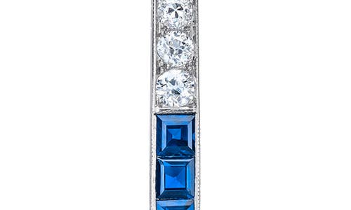 Mindi Mond Reconceived Diamond & Sapphire Pendant Necklace In Platinum/diamond/sapphire