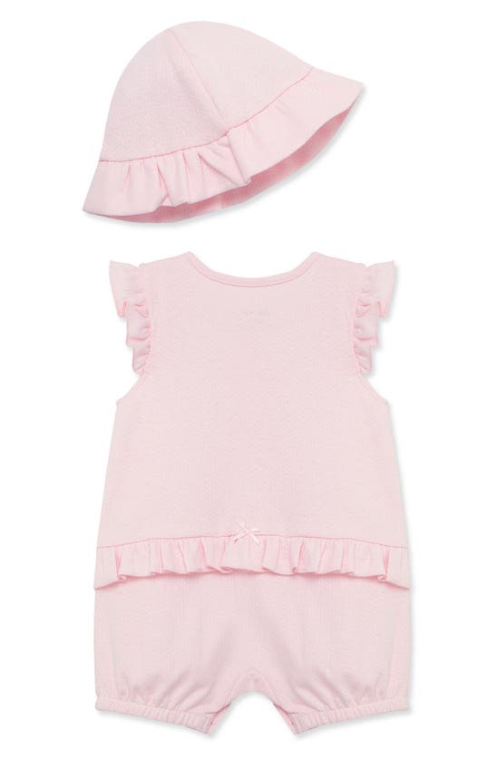 Little Me Babies' Embroidered Daisy Romper & Headband Set In Pink