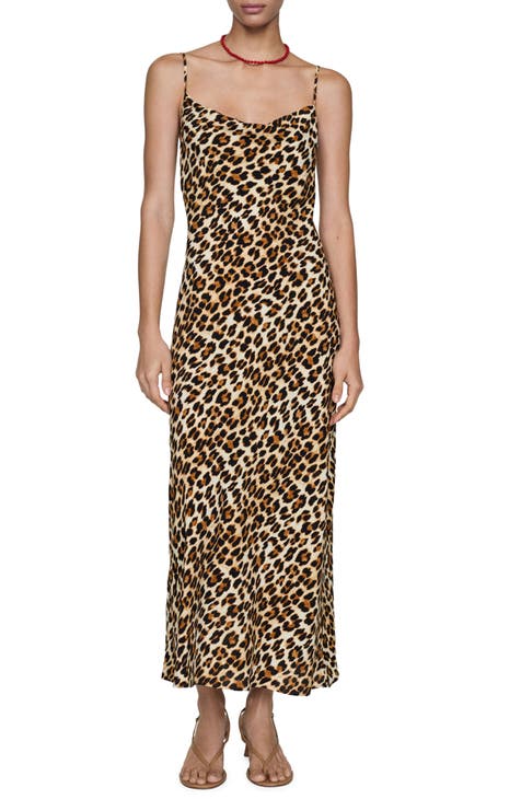 Bp leopard slip dress best sale