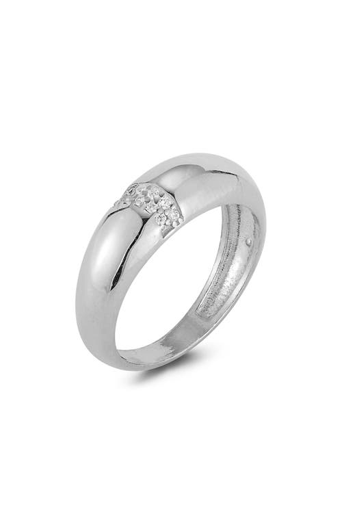 Chloe & Madison Chloe And Madison Cz Dome Ring In Silver