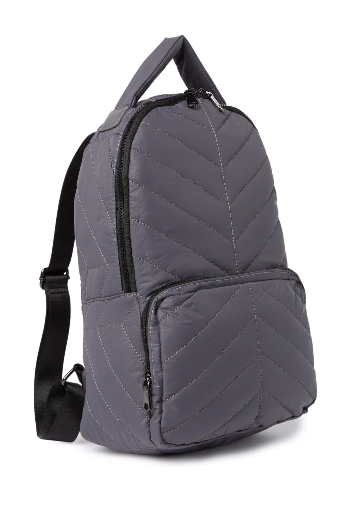 Urban Expressions High Shine Quilted Puffer Backpack In Grey | ModeSens