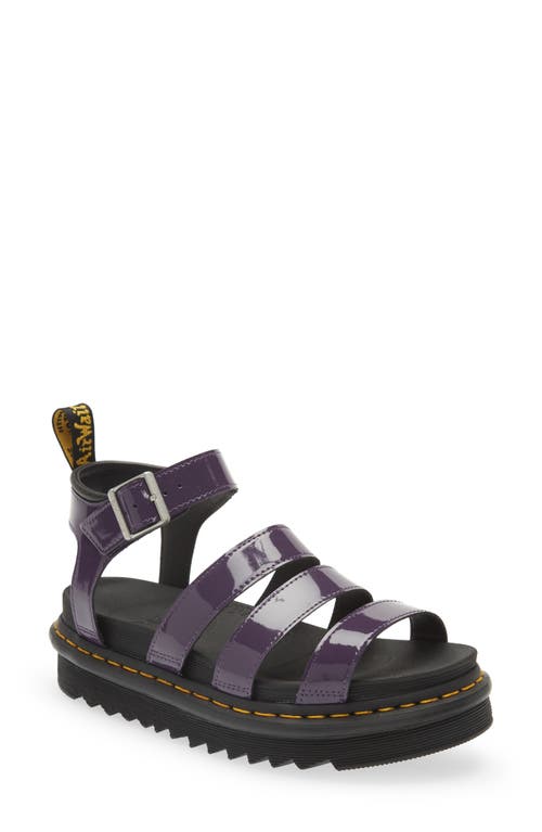 Dr. Martens Blaire Sandal in Blackcurrant Patent Lamper at Nordstrom, Size 9Us