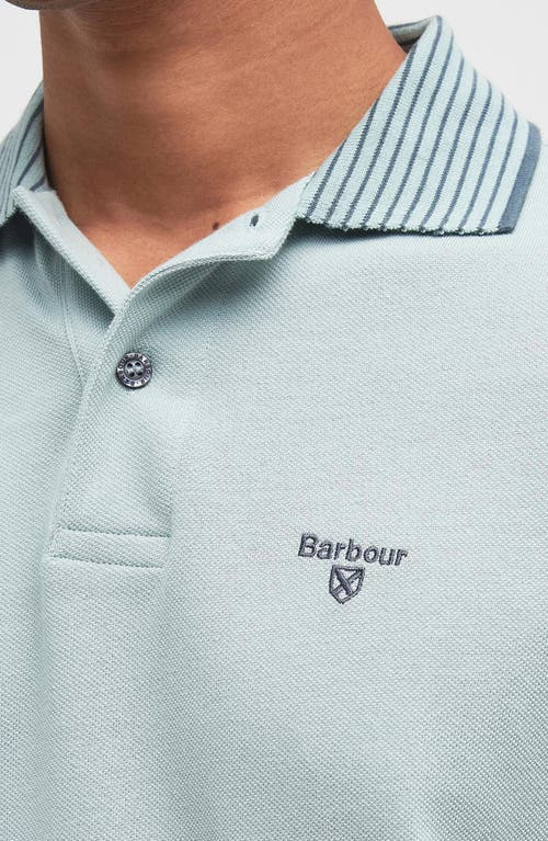 Shop Barbour Denwick Polo Shirt In Blue Chalk