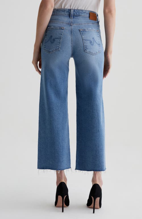 Shop Ag Saige Raw Hem Mid Rise Ankle Wide Leg Jeans In 18 Years Oslo