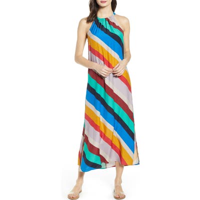 Ten Sixty Sherman Stripe Halter Maxi Dress, Blue