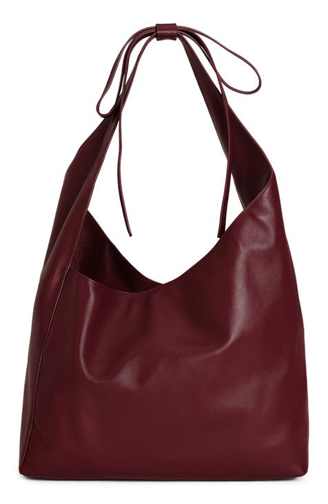 Rare Hogan Italian Leather Purse bag burgundy Nordstrom cheapest Free People