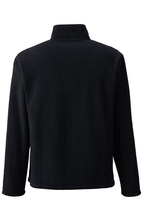 Lands' End Full-zip Mid-weight Fleece Jacket In Black