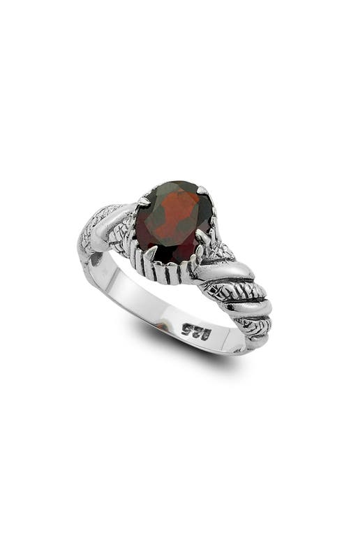 Samuel B. Silver 1.50 Ct. Tw. Garnet Ring In Silver/red