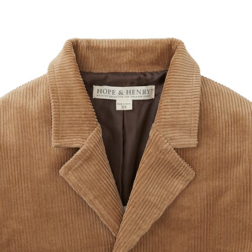 Shop Hope & Henry Baby Boys' Organic Corduroy Blazer, Infant In Tan