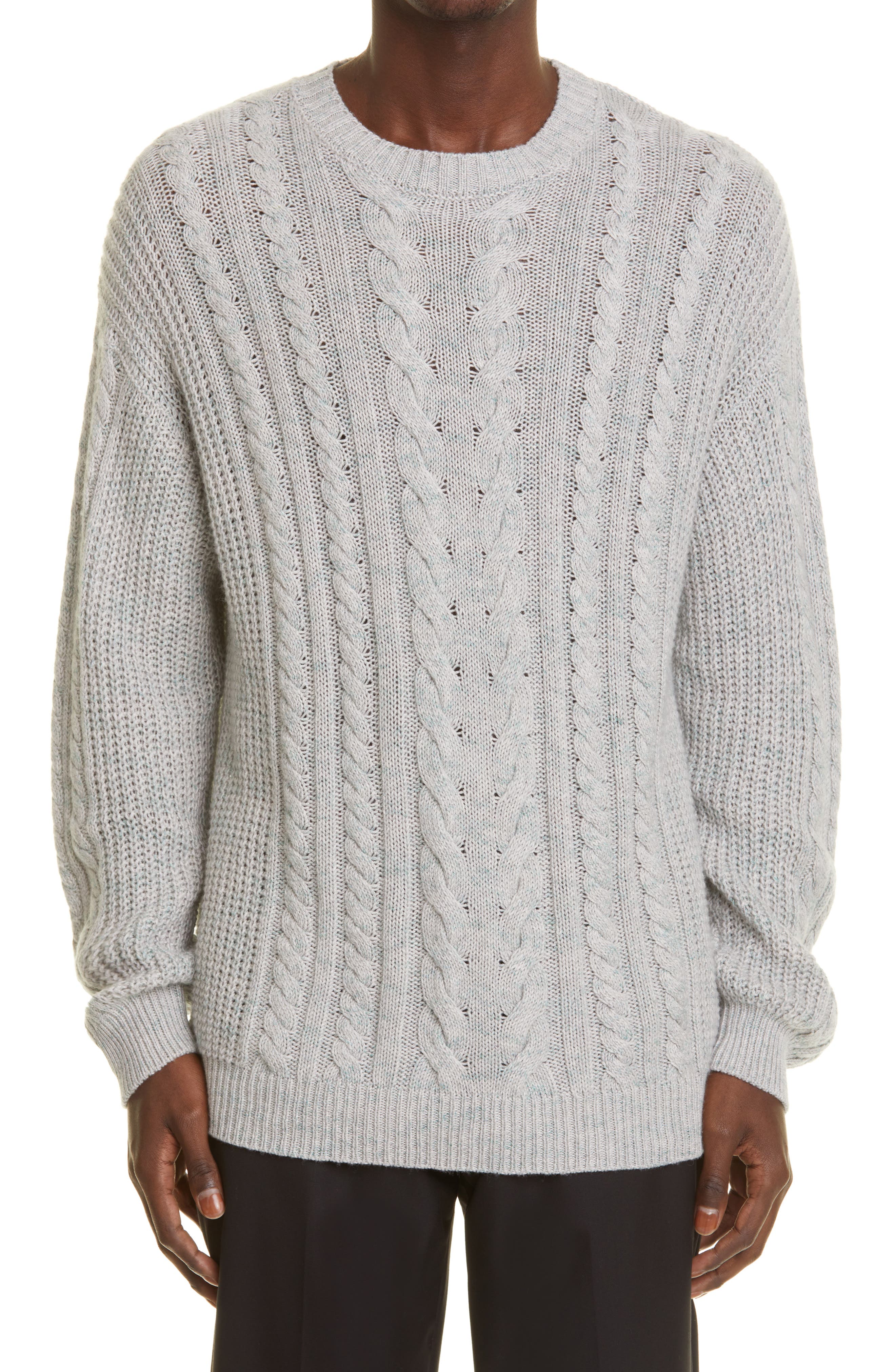 Agnona Cashmere \u0026 Silk Cable Crewneck 