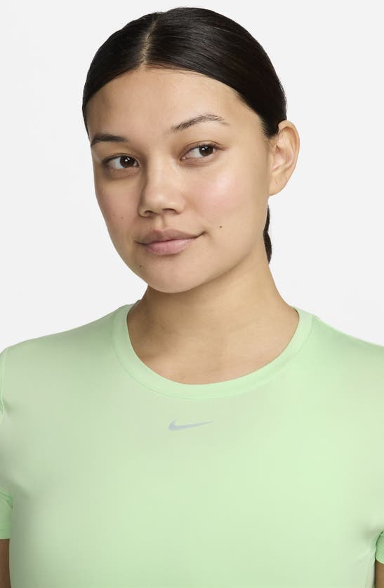 Shop Nike One Classic Dri-fit Training Top In Vapor Green/black