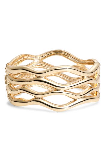 Nordstrom Rack Sculpted Bangle Bracelet In Gold