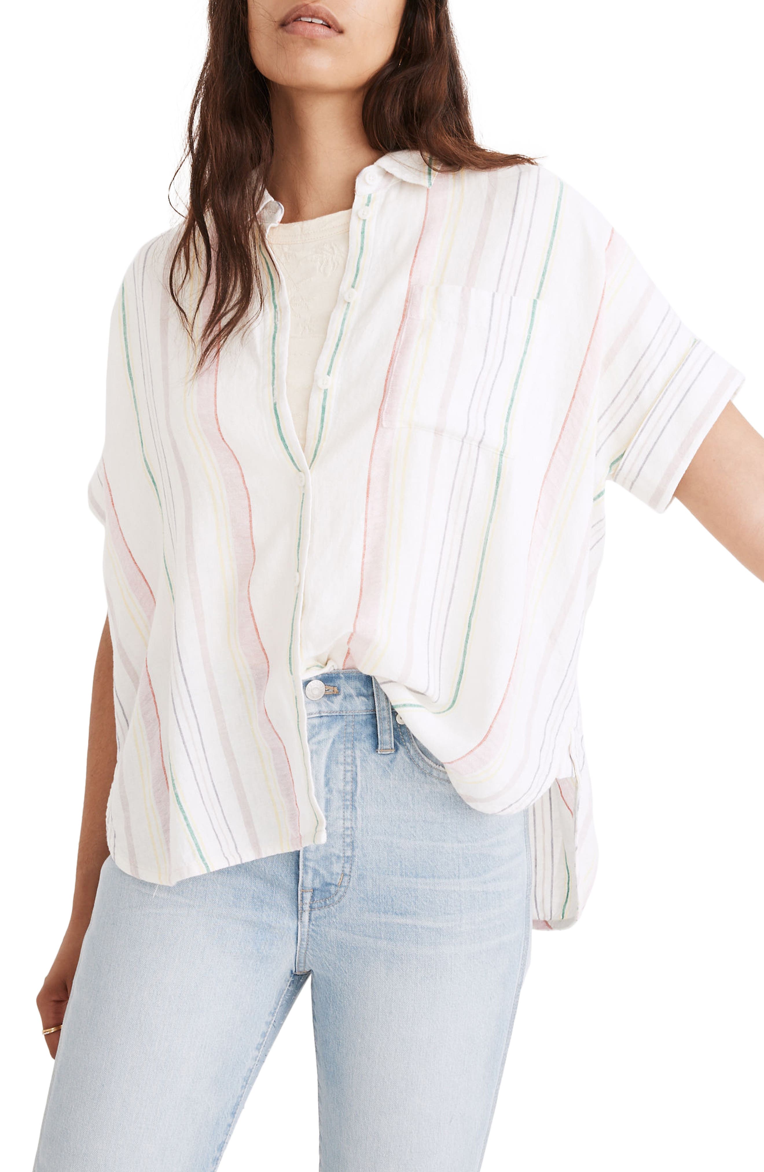 madewell rainbow stripe sweater