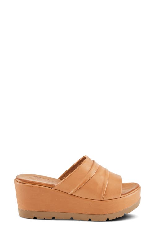 Shop Spring Step Allerton Platform Wedge Slide Sandal In Camel