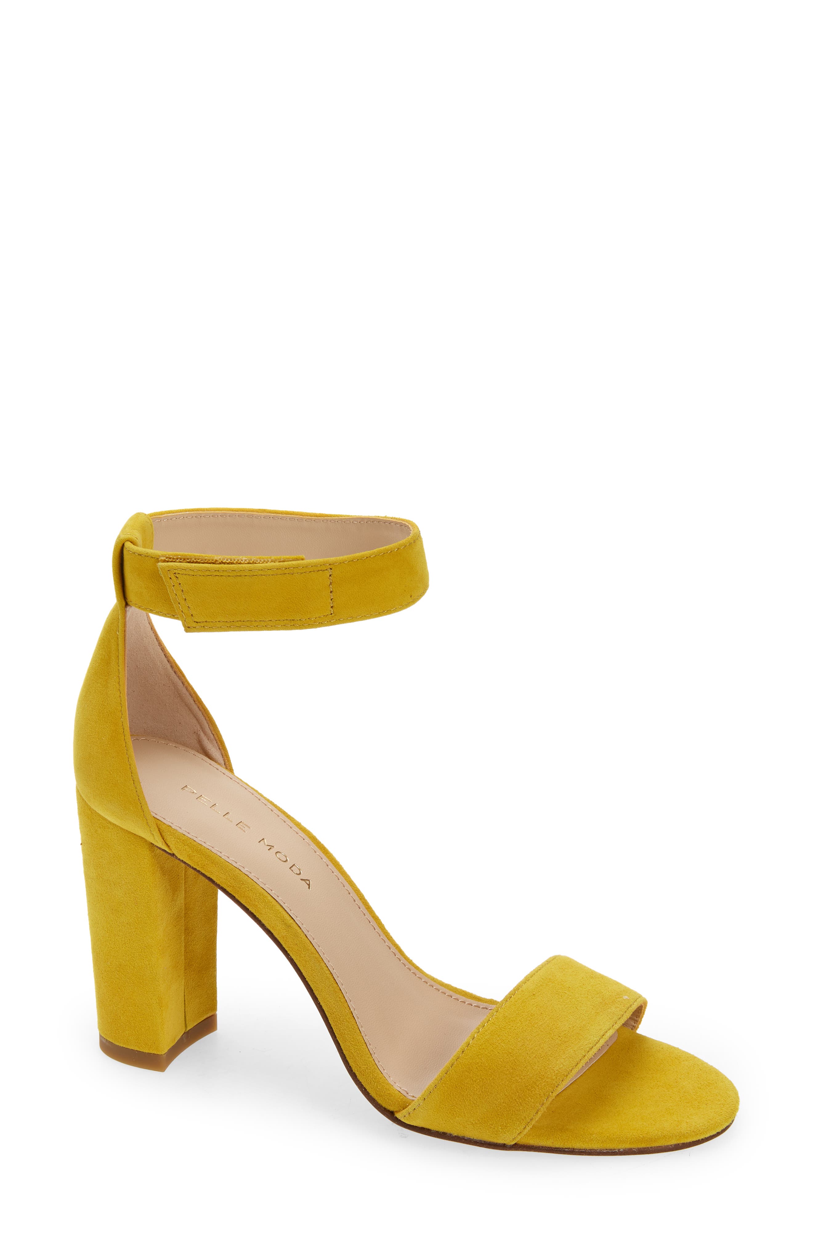 yellow comfortable heels