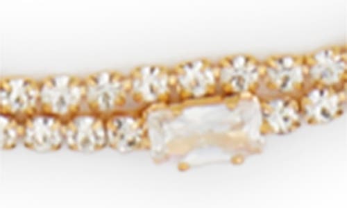 Eye Candy Los Angeles Set Of 2 Mila Cubic Zirconia Bracelets In Gold
