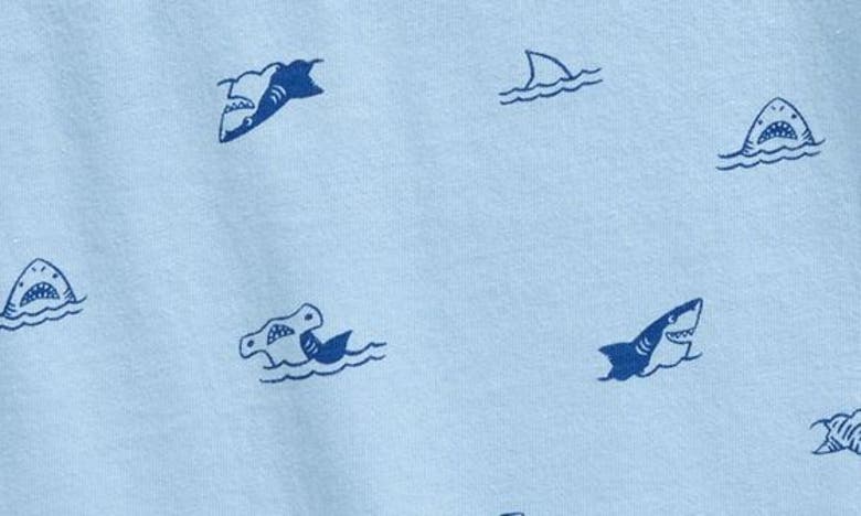 Shop Tucker + Tate Kids' Print T-shirt In Blue Placid Shark Buddies