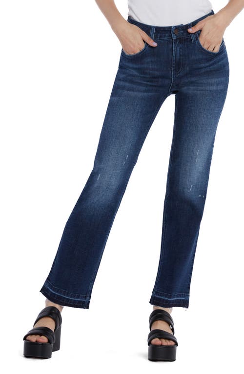 HINT OF BLU Ruby Release Hem Relaxed Straight Leg Jeans Rinse Blue at Nordstrom,